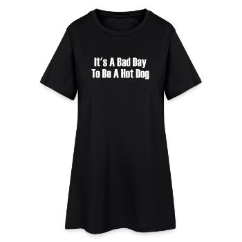 Aujourd’hui est une mauvaise journée pour être un hot-dog - Robe T-shirt Femme - noir - Devant