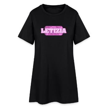 Letizia en tant qu’organique - Robe T-shirt Femme - noir - Devant