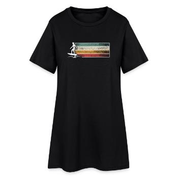 Hydrofoil Surfing Surf Surfer Hydrofoil Surfen - Frauen T-Shirt-Kleid - Schwarz - Vorne