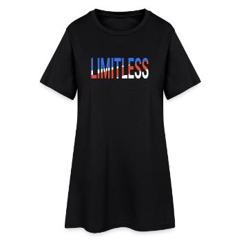 Illimité - Robe T-shirt Femme - noir - Devant