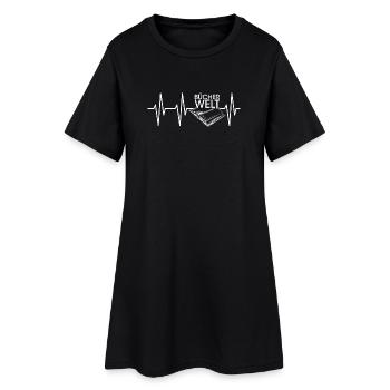 Heartbeat Livre Livre Monde Icône Livre Lecture Lecteur - Robe T-shirt Femme - noir - Devant
