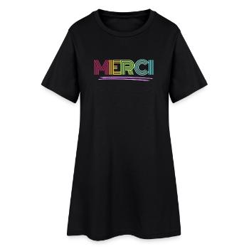 MERCI - A thank you - Women’s T-Shirt Dress - black - Front
