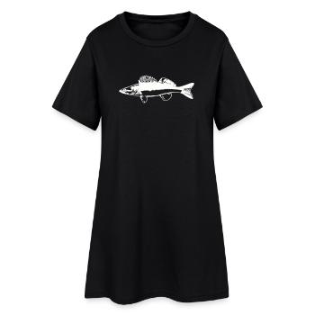 Poisson avec mouvement de l’eau - Robe T-shirt Femme - noir - Devant