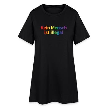 No One Is Illegal Rainbow - Women’s T-Shirt Dress - black - Front