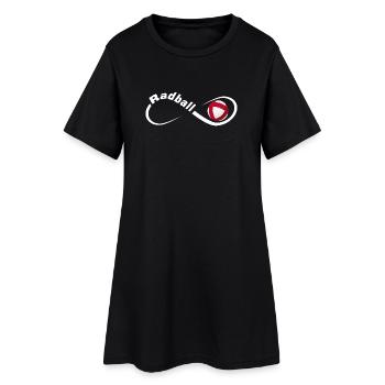 Cycling ball, cycleball, cyclisme en salle - Robe T-shirt Femme - noir - Devant