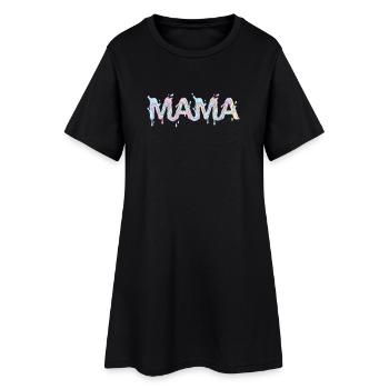 Mom Lettering - Mother's Day - Women’s T-Shirt Dress - black - Front