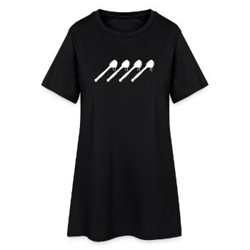 Honey Spoon Drawing - Women’s T-Shirt Dress - black - Front