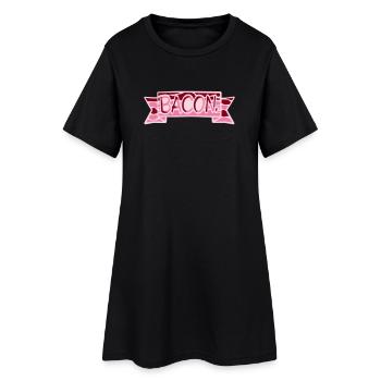 Bacon Bacon Food Funny Meat Foodie - Women’s T-Shirt Dress - black - Front