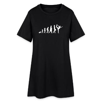 De l’enfant à l’évolution de Yogini - Robe T-shirt Femme - noir - Devant