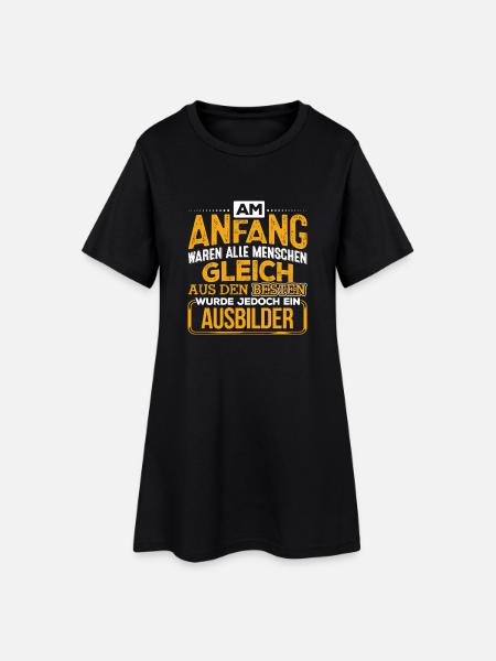 AUSBILDER - Der Beste - Frauen T-Shirt-Kleid - Schwarz