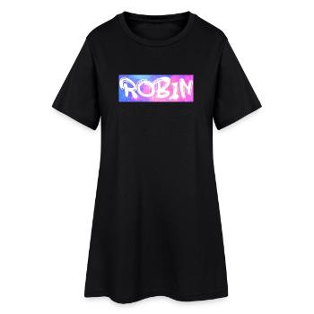 Robin Nom cadeau idée de cadeau galaxie - Robe T-shirt Femme - noir - Devant