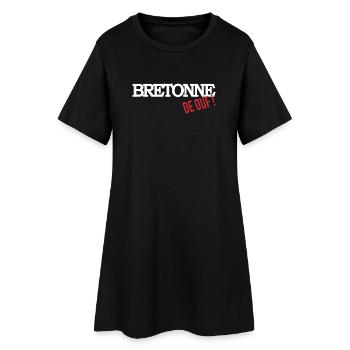 Bretonne de ouf - Robe T-shirt Femme - noir - Devant