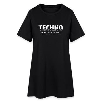 Music Techno gift for DJ, raver, EDM Festival - Women’s T-Shirt Dress - black - Front