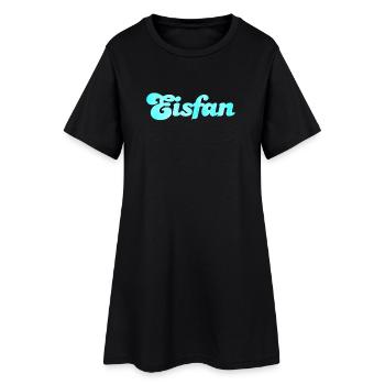 Eisfan cool Statement Eiscreme Eis Eiskrem Fan - Frauen T-Shirt-Kleid - Schwarz - Vorne