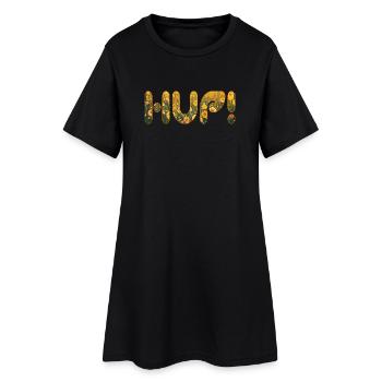 HUP dans le champ de fleurs - Robe T-shirt Femme - noir - Devant