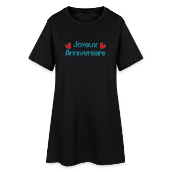 JOYEUX ANNIVERSAIRE - Robe T-shirt Femme - noir - Devant