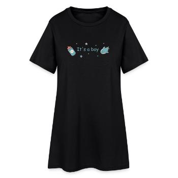 C’est un design de garçon bébé naissance garçon - Robe T-shirt Femme - noir - Devant