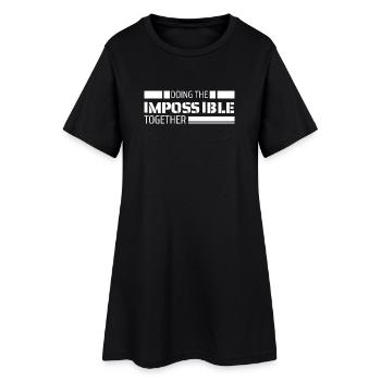 Réaliser l’impossible ensemble - Robe T-shirt Femme - noir - Devant