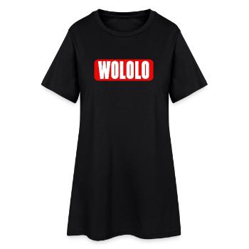 Wololo - 1a - Mobii_3 Edition - Red&White - Frauen T-Shirt-Kleid - Schwarz - Vorne