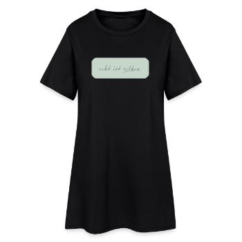 real is rare – minimalist typography - Women’s T-Shirt Dress - black - Front