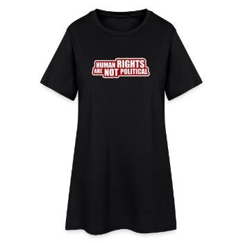 Les droits de l’homme ne sont pas politiques Logo Menschenrechte - Robe T-shirt Femme - noir - Devant