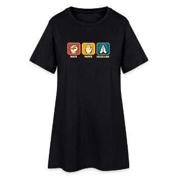 Pierre, papier Alléluia, croyant chrétien de Jésus - Robe T-shirt Femme - noir - Devant