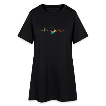 Anneau aérien Rythme de cœur Lyra Anneau aérien - Robe T-shirt Femme - noir - Devant