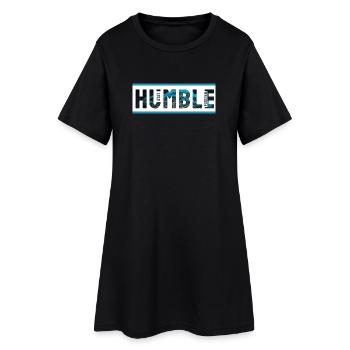 Humble Ocean Tropique Palmes - Robe T-shirt Femme - noir - Devant