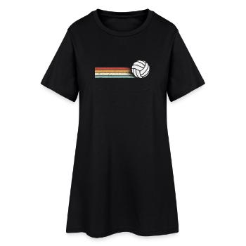 Volleyball Player Retro Volleyball Player Volley - Women’s T-Shirt Dress - black - Front