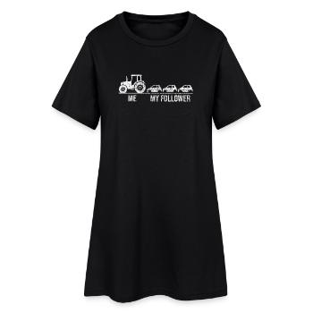 Tractor Pulls Car Chain - Women’s T-Shirt Dress - black - Front