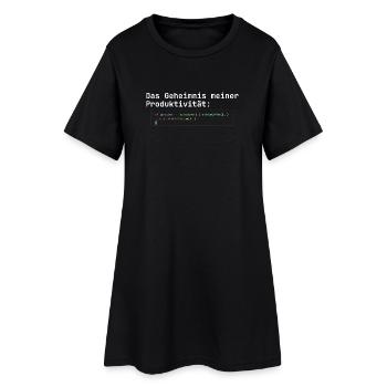 Programmierer Kaffee Geheimnis der Produktivität - Frauen T-Shirt-Kleid - Schwarz - Vorne