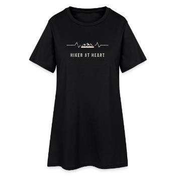 Le randonneur au cœur battement de cœur - Robe T-shirt Femme - noir - Devant