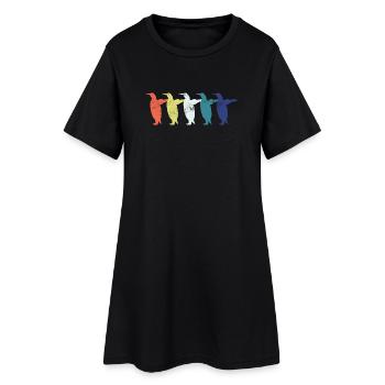 Pingouins - Robe T-shirt Femme - noir - Devant
