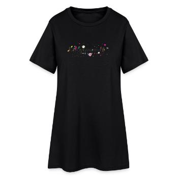 Zarte Lieblingsmensch Kalligrafie für Valentinstag - Frauen T-Shirt-Kleid - Schwarz - Vorne