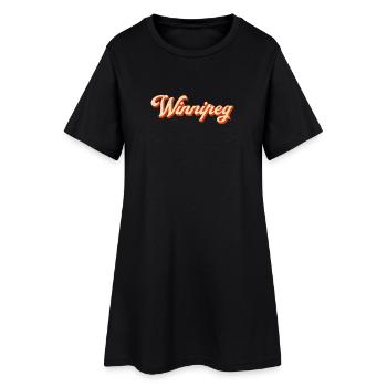 Lettrage rétro de Winnipeg - Robe T-shirt Femme - noir - Devant