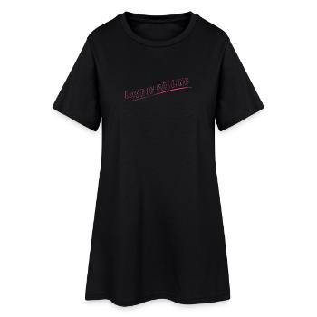 L’amour appelle - Robe T-shirt Femme - noir - Devant