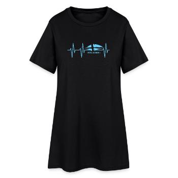 puls helsinki herzschlag finnland Symbol icon Logo - Frauen T-Shirt-Kleid - Schwarz - Vorne