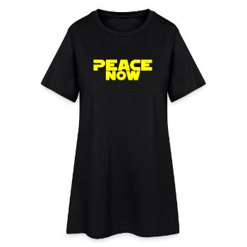 Peace Now - Frauen T-Shirt-Kleid - Schwarz - Vorne