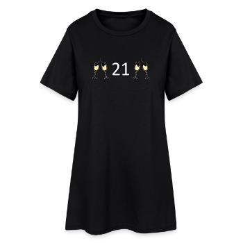 21st Birthday 21 Years Anniversary 21 Years Number 21 - Women’s T-Shirt Dress - black - Front