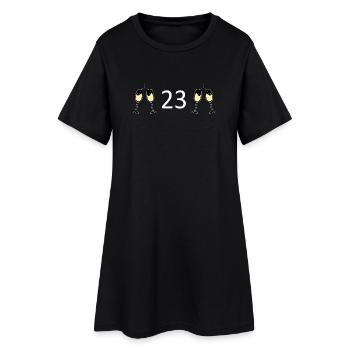 23e anniversaire 23 ans anniversaire 23 ans numéro 23 - Robe T-shirt Femme - noir - Devant