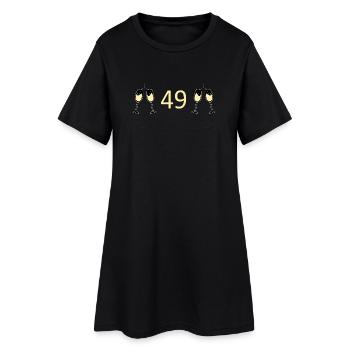 49.Geburtstag 49 Jahre Jubiläum 49 Jahre Zahl 49 - Frauen T-Shirt-Kleid - Schwarz - Vorne
