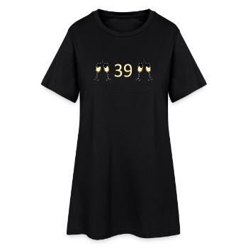 39.Geburtstag 39 Jahre Jubiläum 39 Jahre Zahl 39 - Frauen T-Shirt-Kleid - Schwarz - Vorne