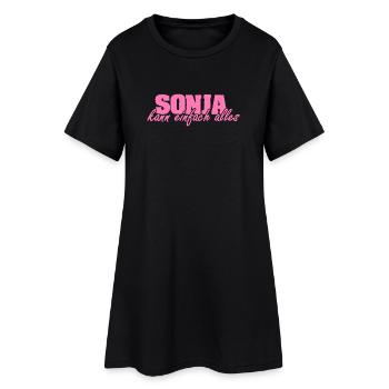 Mme Sonja - Robe T-shirt Femme - noir - Devant