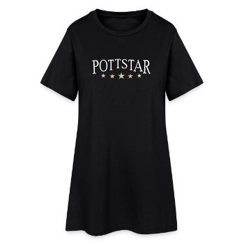 Pottstar, star from the Ruhr area or at the cooking pot - Women’s T-Shirt Dress - black - Front