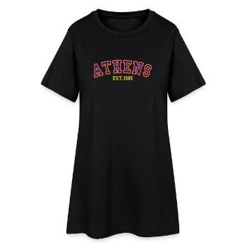 Athen Est.1985 - Frauen T-Shirt-Kleid - Schwarz - Vorne