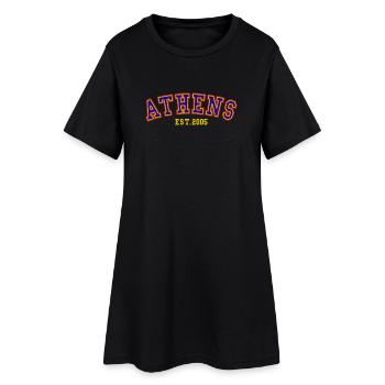 Athens Est.2005 - Women’s T-Shirt Dress - black - Front