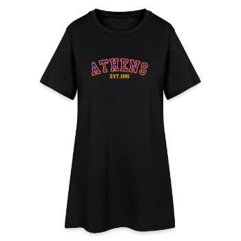 Athen Est.1995 - Frauen T-Shirt-Kleid - Schwarz - Vorne