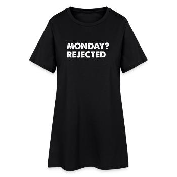 Lundi ? Rejeté - Robe T-shirt Femme - noir - Devant