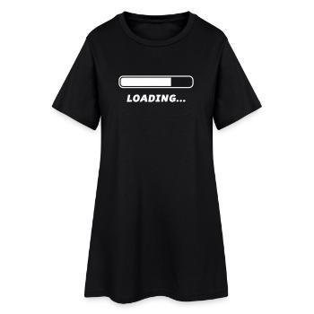 Loading - Frauen T-Shirt-Kleid - Schwarz - Vorne