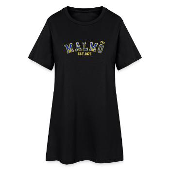 Malmö gegründet 1975 - Frauen T-Shirt-Kleid - Schwarz - Vorne